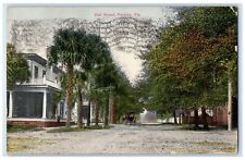1918 Oak Street Palatka Florida Dirt Road Horse Carriage Buildings View Postcard picture