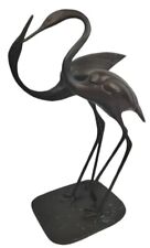 Vtg Andrea By Sadek Chopsticks Egret Crane Bird Bronze Art Statue Sculpture  picture