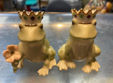 Vintage Lenox Jeweled Frog King & Queen Salt & Pepper Shaker Ready to Ship picture
