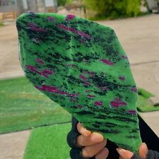 1.13LB Natural green Ruby zoisite (anylite) slice crystal slab sample Healing picture