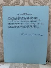 Richard Eberhart American Poet Signed Typed Various Poems (You Choose Poem) picture