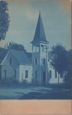 South Newfane? Vermont 1915 PM Cyanotype Church RPPC Photo Postcard picture