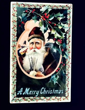 Beautiful Old World ~ Santa Claus German Gel Embossed Christmas Postcard~k467 picture