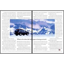 1994 Nissan Pathfinder 4x4 SUV 2 Page Vintage Print Ad Helicopter Skiing Art picture