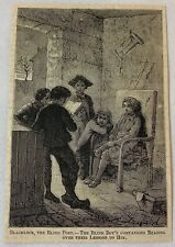 1879 magazine engraving ~ THOMAS BLACKLOCK the blind poet as a boy picture