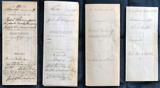 4x US COURT INDICTMENT, TRANSCRIPT ASSAULT, BATTERY, AFFRAY, MISDEMEANOR - 1880s picture