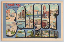 GREETINGS FROM POSTCARD - Bangor Maine 1940's Unposted picture