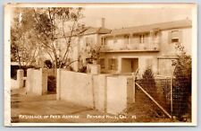 Beverly Hills California~Movie Star Fred Astaire Mansion~Brick Wall~1930s RPPC picture