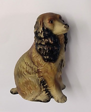 Antique Vintage Chalkware Spaniel Dog Figure Statue Solid Plaster Figurine 5