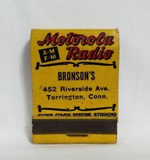 Vintage Motorola Radio Handie Walkie Talkie Matchbook WW2 Soldier Advertising picture