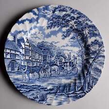 Myott Staffordshire Royal Mail Blue Dinner Plate 410265 picture