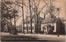 1940s MOUNT HOLLY, New Jersey Postcard BURLINGTON COUNTY COURT HOUSE / Mayrose picture