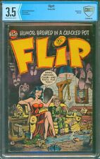 Flip #1 (1954) ⭐ CBCS 3.5 WHITE PGs ⭐ Hanging Cover GGA Golden Age Harvey Comic picture