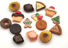 Large Vintage Magnet Dessert Lot Candy Cupcake Pie Cookies Refrigerator Display picture