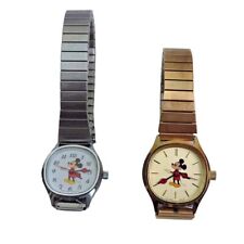 Bradley Mickey Mouse Watch Lot of 2 Ladies Walt Disney Productions Not Working picture