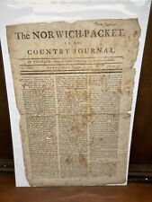 Norwich Packet Country Journal Connecticut 1785 John Trumbull Newspaper picture