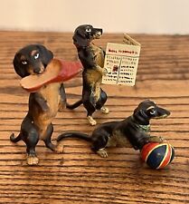 Three (3) Signed Fritz Bermann Vienna Bronze Cold Painted Dachshund's at Play picture