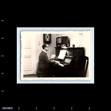 Vintage Photo MAN PLAYING PIANO 1956 picture