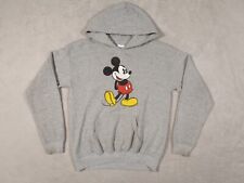 Disney Kids Gray Hoodie Mickey Mouse Print Long Sleeve Pockets Size L (10-12) picture