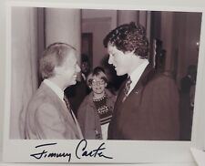 President Jimmy Carter with Arkansas Governor Bill Clinton Photo Full Signature  picture