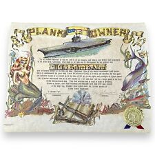 Vintage 1955 USS FORRESTAL CVA-59 Plank Owner Certificate Mermaid Navy READ picture