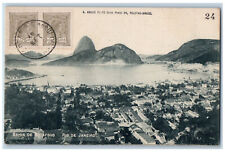 Rio De Janeiro Brazil Postcard Bahia De Botafogo c1910 Posted Antique picture