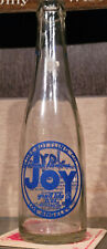 1930S DRINK FAMOUS JOY ACL SODA BOTTLE GLOBE BOTTLING LOS ANGELES CALIFORNIA 8oz picture