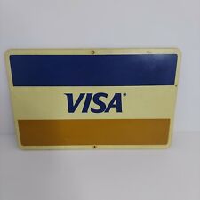 Vintage Visa PLASTIC 2 SIDED card sign. 9