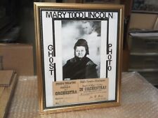 MARY LINCOLN GHOST PHOTO OF ABE W/ ASSASSINATION FORDS THEATRE TICKET DISPLAY picture