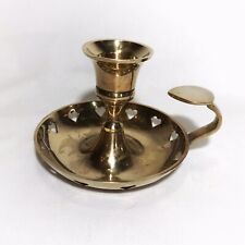 Vintage Brass Chamber Style Candle Holder Heart Design 2.76” Tall India picture