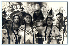c1940's Temple Festival Traditional Dress Moctezuma Mexico RPPC Photo Postcard picture