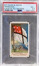 1890 N10 Allen & Ginter Flags Of All Nations TRANSVAAL PSA 5.5 EX+ picture