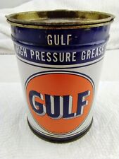VINTAGE GULF 1 LB High Pressure Grease EMPTY picture