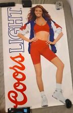 🔥 1996 Vintage Coors Light (Beer) Poster ((Elle Macphereson)) Rare Store Advert picture