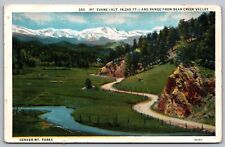 Mount Evans Bear Creek Valley Denver Mountain Parks Birds Eye View VNG Postcard picture
