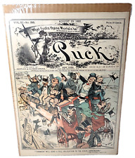 Antique 1882 PUCK Magazine Political Cartoon 