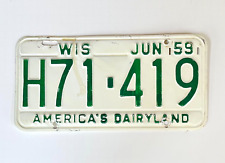 WIS 1959  -  (1) vintage license plate picture