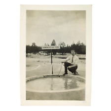Handkerchief Pool at Yellowstone Park Photo 1930s Black Sand Basin Spring C3470 picture