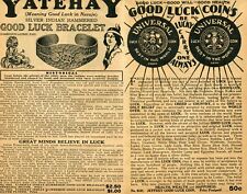 1934 Print Ad Jeffrey Good Luck Coins Indian Yatehay Bracelet Horseshoe Swastika picture
