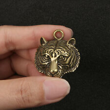 Solid Brass Tiger Pendant Figurine Small Statue Home Ornament Collectibles New picture