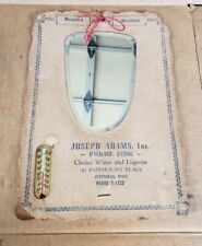Antique thermometer advertising mirror Seson Greetings Fitchburg Massachusetts  picture