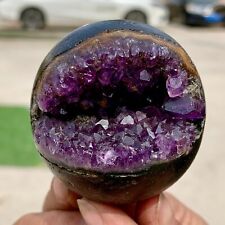 197G Natural Uruguayan Amethyst Quartz crystal open smile ball therapy picture