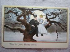 Antique Then In June, Honey Moon Postcard picture