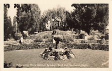 Bend/Redmond OR Oregon, Peterson's Rock Garden, Vintage RPPC Real Photo Postcard picture