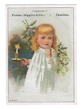 c1890 Victorian Trade Card Foster, Higgins & Co. Clothiers, Taunton picture