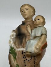 Vtg St. Anthony FIGURINE Patron Saint of Lost Things Baby Jesus Japan 1962 9” picture