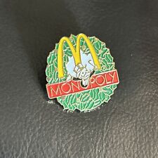 Vintage 1995 McDonalds Monopoly Wreath Enamel Lapel Pin Single Clutch Back picture