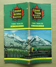 CN CANADIAN NATIONAL/GRAND TRUNK Public Timetable:  12/7/58 System picture