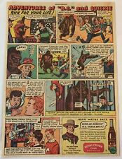 1948 cartoon RC Cola ad page ~ JOHN WAYNE ~ loose gorilla picture