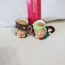 royal doulton miniature toby mugs set of 2 no chips or cracks picture